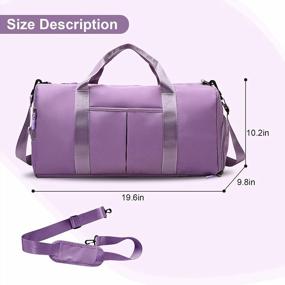 img 3 attached to 👜 ZGWJ Travel Duffel Tote Bag: Waterproof, Foldable, and Expandable - Perfect Weekender Bag for Swim, Sports, or Gym