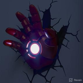 img 3 attached to 3DLightFX Marvel Avengers Iron Man Hand 3D Deco Light - Red, 816733840598