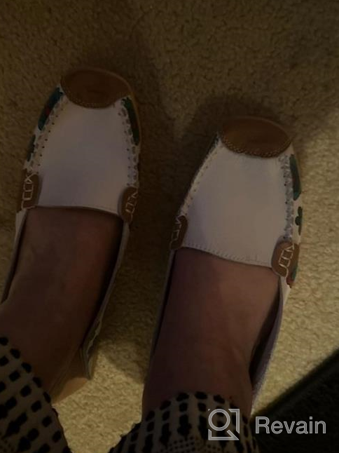 img 1 attached to Floral Print Leather Loafers: A Stylish And Comfortable Choice For Women On The Go review by James Ortega