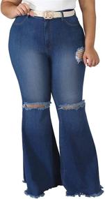 img 4 attached to HannahZone Bottom Jeans Women Stretch Women's Clothing - Jumpsuits, Rompers & Overalls