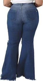 img 2 attached to HannahZone Bottom Jeans Women Stretch Women's Clothing - Jumpsuits, Rompers & Overalls