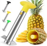 aubenr premium pineapple corer & slicer tool: sharp cutter, serrated tips, easy to use & clean - stainless steel remover for fruits with ease (yellow) logo