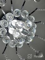 img 1 attached to Saint Mossi Chandelier Modern K9 Crystal Chandelier Light, Flush Mount Light Ceiling Chandelier Light Fixture For Dining Room Bathroom Bedroom Livingroom, 3-Light review by Ario Rojas