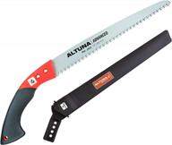 12-inch straight blade hand saw with razor teeth and bonus holster - altuna pruning saw logo