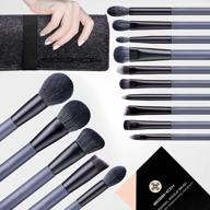 eigshow 15 piece professional makeup brush set in grey for liquid, cream, and powder cosmetics - ideal for foundation, powder, concealers, eye shadows, and more логотип