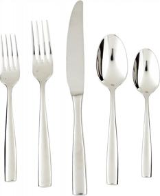 img 4 attached to Fortessa Lucca 18/10 Stainless Steel Flatware 5Pc Place Setting Service For 1