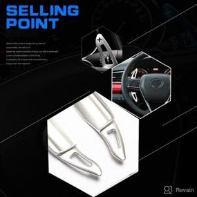 img 4 attached to Gosccess Aluminum Steering Wheel Shift Paddle Shifter Extension Covers For 2018 2019 Camry (Silver)