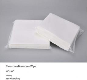 img 3 attached to AAwipes Cleanroom Wipes Nonwoven Wipers Cellulose/Polyester Blend 12" X 12" (Grade B, 56GSM, Bag Of 150 Pcs) For Lab, Electronics, Pharmaceutical, Printing And Semiconductor Industries