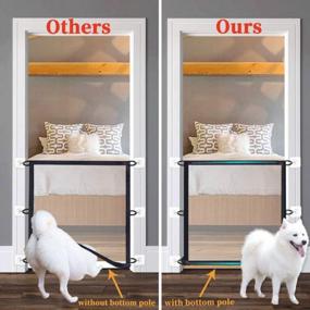 img 2 attached to Portable Folding Magic Gate For Dogs Pet Safety - 70.9"X28.3", Mesh Baby Isolated Gauze Indoor/Outdoor Install Anywhere Dog Gate.