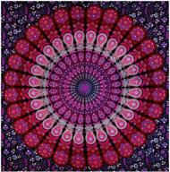 bohemian mandala tapestry - psychedelic indian wall art for dorms and beaches logo