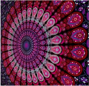 img 1 attached to Bohemian Mandala Tapestry - Psychedelic Indian Wall Art For Dorms And Beaches