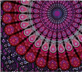 img 2 attached to Bohemian Mandala Tapestry - Psychedelic Indian Wall Art For Dorms And Beaches