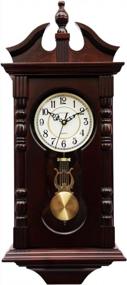 img 4 attached to Traditional Wood Wall Clock With Westminster Chime - Perfect Living Room Decor & Gift Idea