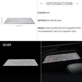 img 2 attached to 🔥 Sparkling 1797 Honda Center Pocket Switch Caps: Bling Interior Accessories for Civic 10th Coupe, Hatchback, and Type R - Stylish Crystal Decals, Stickers, and Covers for Men and Women