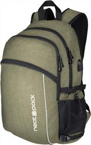 img 4 attached to Получите максимальное удобство с нашим рюкзаком для ноутбука Forest: USB-порт для зарядного устройства, достаточно места для хранения и карман для защиты от кражи