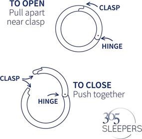 img 2 attached to 🛏️ 365 Sleepers G23 Titanium Hinged Hoop Segment Ring Sleeper Earrings - Sizes 5mm to 16mm - Set of 2