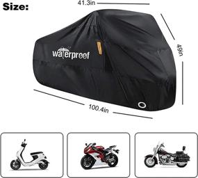 img 3 attached to 🏍️ Farway Motorcycle Cover: 210T Waterproof Motorbike Cover for Ultimate Outdoor Protection - Anti Dust, Rain, UV & Theft with Lock-Holes and Storage Bag