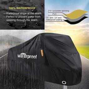 img 1 attached to 🏍️ Farway Motorcycle Cover: 210T Waterproof Motorbike Cover for Ultimate Outdoor Protection - Anti Dust, Rain, UV & Theft with Lock-Holes and Storage Bag