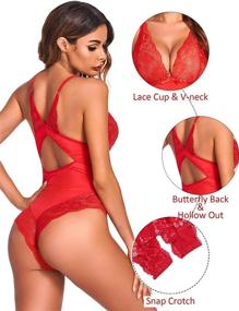 img 3 attached to Avidlove Lingerie Bodysuit Crotch Babydoll Women's Clothing via Lingerie, Sleep & Lounge