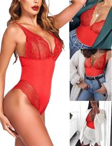 img 2 attached to Avidlove Lingerie Bodysuit Crotch Babydoll Women's Clothing via Lingerie, Sleep & Lounge
