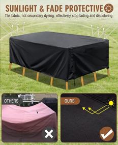 img 1 attached to HIRALIY 90 Inch Outdoor Furniture Cover, Waterproof Patio Furniture Set Covers For Winter, Heavy-Duty Durable Outdoor Table Chair Set Covers, 90" L X 57.5" W X 27" H