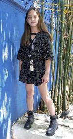 img 2 attached to Smukke Gorgeous Printed Ruffles Navy Multicolor Girls' Clothing ~ Jumpsuits & Rompers