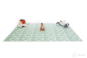 img 1 attached to 🧸 Toddlekind Playmat - Stylish Nordic-Neo Matcha Foam Play Mat for Babies/Toddlers – Premium Quality, Non-Toxic, Odorless - 4 x 6 feet