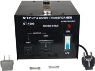 ⚡️ seven star st-1000 step up/down transformer: convert 220-240v to 110-120v or vice versa - 1000 watts logo