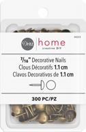dritz home antique brass decorative nails - 300-piece pack for diy home decor logo
