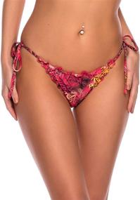 img 4 attached to RELLECIGA Womens Tie Side Brazilian Bikini Women's Clothing ~ Swimsuits & Cover Ups