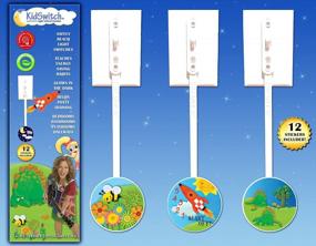 img 4 attached to KidSwitch Lightswitch Extension For Toddlers - Laurie Berkner Edition: 3-Pack With 12 Themed Art Decals - Multi Award Winning!