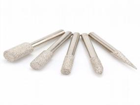 img 1 attached to 5-Piece Brazed Diamond Polishing Bit Set With 1/4" Shank For Cutting, Engraving And Buffing Stone, Concrete, Ceramic, And Marble - KangTeer