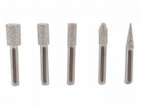 img 3 attached to 5-Piece Brazed Diamond Polishing Bit Set With 1/4" Shank For Cutting, Engraving And Buffing Stone, Concrete, Ceramic, And Marble - KangTeer