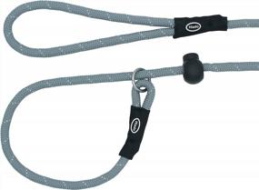 img 2 attached to Say Goodbye To Dog Leash Pulling With Hiado Slip Lead – Reflective, Stopper Loop, No Pull Design For Dogs Of All Sizes – 5Ft Grey