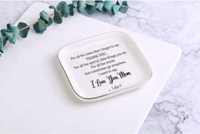img 2 attached to Schwousi Ceramic Ring Dish Jewelry Tray For Close Friends And Family Members - Perfect For Gifts For Best Friend, Mother, Grandma, Aunt, Or Sister