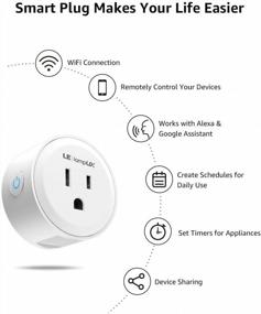 img 3 attached to Control Your Home Appliances With Ease: 4-Pack WiFi Smart Socket With Alexa & Google Assistant Compatibility