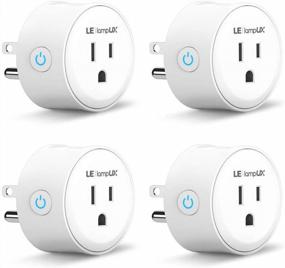 img 4 attached to Control Your Home Appliances With Ease: 4-Pack WiFi Smart Socket With Alexa & Google Assistant Compatibility