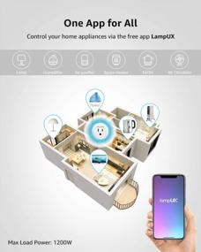 img 1 attached to Control Your Home Appliances With Ease: 4-Pack WiFi Smart Socket With Alexa & Google Assistant Compatibility