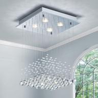 saint mossi k9 crystal rain drop chandelier modern & contemporary ceiling pendant light h22 x w16 x l16 room,bedroom,living room logo