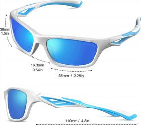img 3 attached to Солнечные очки «DEAFRAIN» с поляризацией для детей | Неразрушаемые спортивные очки из ТПЭ | Гибкий дизайн для девочек и мальчиков от 3 до 7 лет | Защита от УФ-лучей