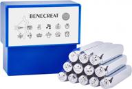 make art with benecreat 12 pack metal design stamps for jewelry, leather, and wood logo
