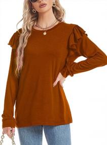 img 2 attached to Color Block Leopard And Striped Women'S Tunic Tops With Long Sleeves For Casual Wear By QACOHU