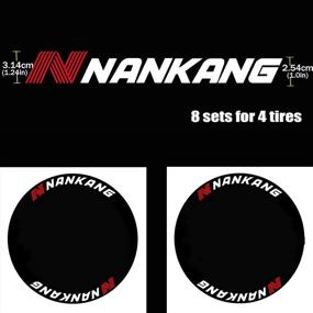 img 1 attached to Car Tire Decals Wheel Lettering Stickers - Set of 8 | Universal Auto Styling Wheel Label for DIY | Permanent Rubber Tire Lettering Kit