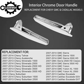 img 3 attached to 🚪 High-Quality Interior Door Handles for Chevy Silverado, Tahoe, Avalanche, Escalade, Yukon - Driver & Passenger Side - Compatible with 2007-2014 Models - Replaces# 81195, 15935954