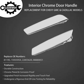 img 2 attached to 🚪 High-Quality Interior Door Handles for Chevy Silverado, Tahoe, Avalanche, Escalade, Yukon - Driver & Passenger Side - Compatible with 2007-2014 Models - Replaces# 81195, 15935954