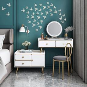 img 2 attached to SAOROPEB Silver 3D Butterfly Wall Decor - 24 Pack Of Removable Wall Stickers In 3 Sizes And 2 Styles - Perfect For Room Decoration, Parties, Nursery, Weddings, And DIY Gifts