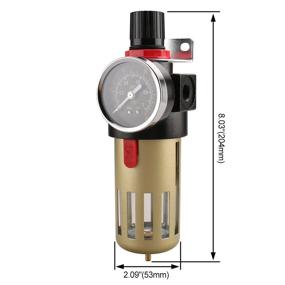 img 2 attached to Adjustable Baomain BFR-2000 Air Pneumatic Filter Regulator With Polycarbonate Water Filter For 1/4"PT Fittings - Enhanced SEO Product Title