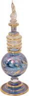 hand blown decorative pyrex glass vial - craftsofegypt egyptian perfume bottle - single large size - 7.75 inches/20cm tall logo