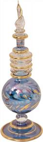 img 1 attached to Hand Blown Decorative Pyrex Glass Vial - CraftsOfEgypt Egyptian Perfume Bottle - Single Large Size - 7.75 Inches/20Cm Tall
