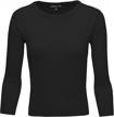 yemak women's knit pullover sweater – 3/4 sleeve crewneck soft casual lightweight basic solid knitted top logo